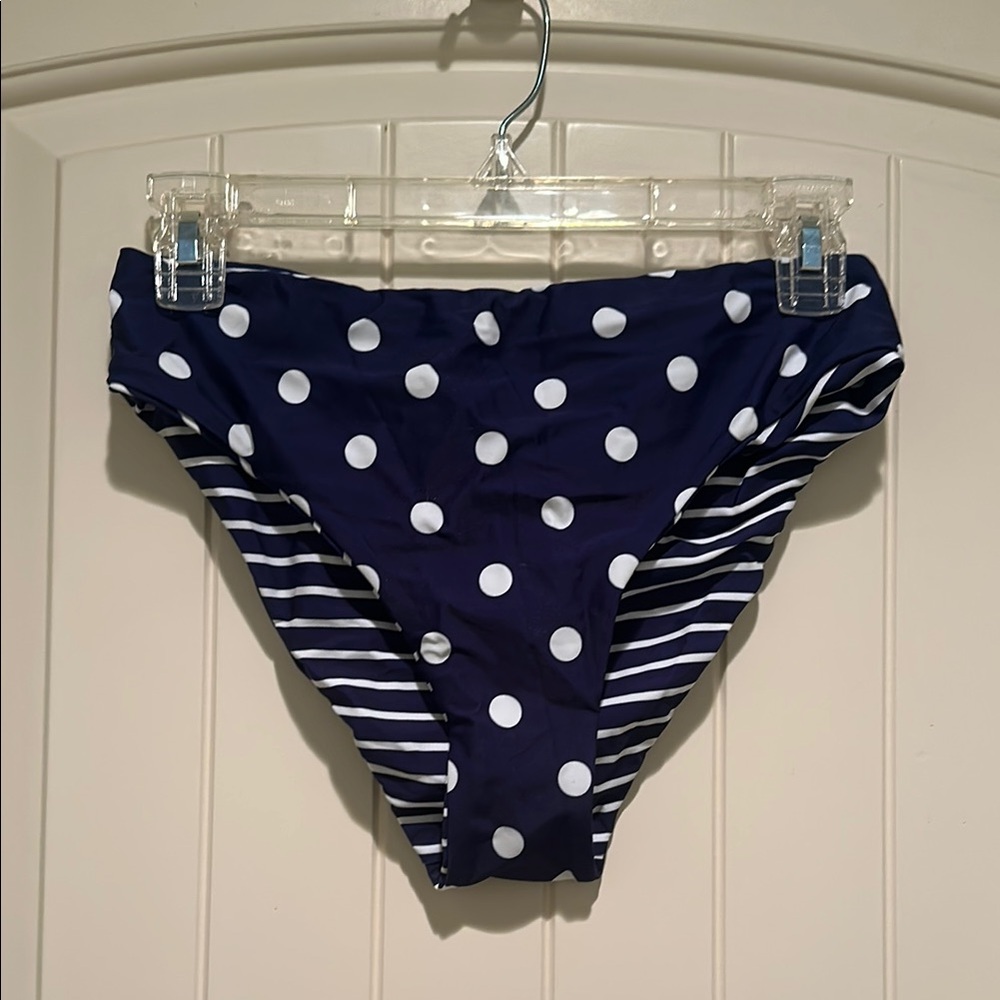 Cupshe Navy Polka Dot Bikini Bottom